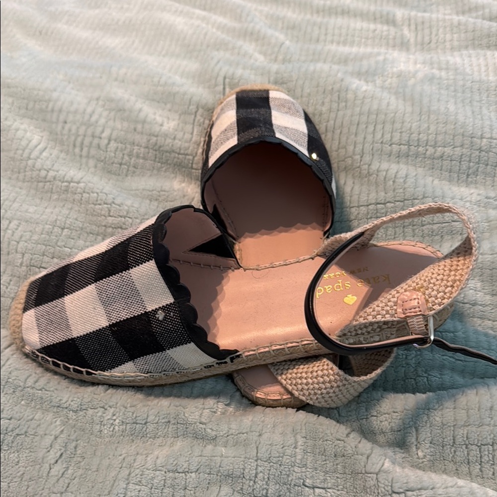 NWOT Kate Spade Plaid Bonnie in Black and White